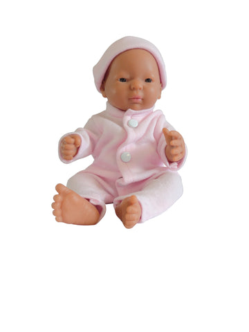 Little Tiny Doll Pink Sleep Suit and Hat