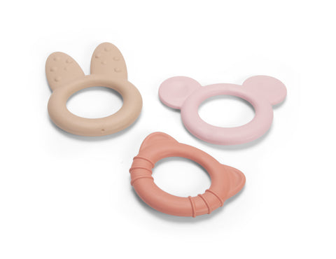 Tiny BIO Teether Rings - Warm Colours - Set of 3