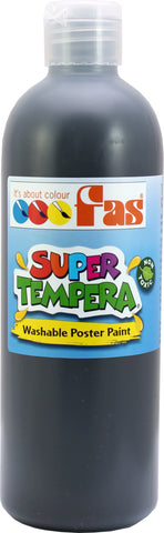 Super Tempera Black Paint 500ml